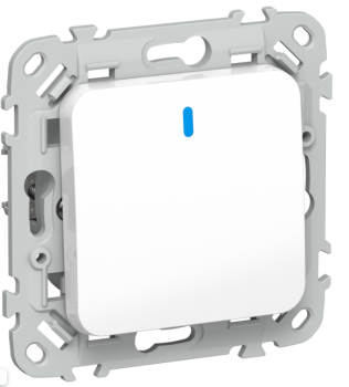 43941 Выключатель проходной 1-кл. 2п СП FLITE ВС6/21-1-1-ФлБ 10А с индикацией механизм бел. IEK