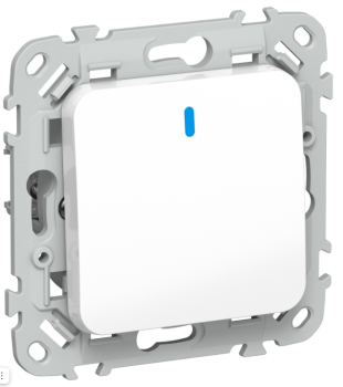 43945 Выключатель кнопочный 1-кл. СП FLITE ВС11-2-1-ФлБ 10А с индикацией механизм бел. IEK