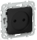 44002 Розетка СП FLITE РС01-0-ФлЧ 10А без заземл. без защ. шторок механизм черн. IEK