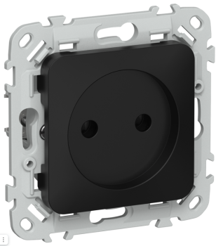 44002 Розетка СП FLITE РС01-0-ФлЧ 10А без заземл. без защ. шторок механизм черн. IEK