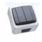 30875 Выключатель двухклавишный с пружинным зажимом IP55 Plus Makel 36064103