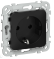 44004 Розетка СП FLITE РС11-0-ФлЧ 16А с заземл. без защ. шторок механизм черн. IEK