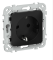 44016 Розетка СП FLITE РСш11-0-ФлЧ 16А с заземл. с защ. шторками механизм черн. IEK