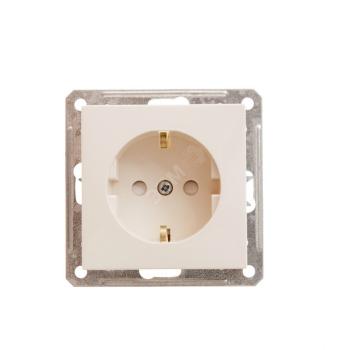 30933 Розетка 1-м СП W59 16А IP20 с заземл. защ. шторки механизм сл. кость SE