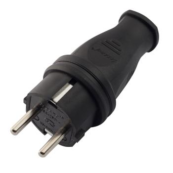 27197 Вилка кабельная 1ф 1х16А 2P+E 220-240В IP44 каучук LEZARD