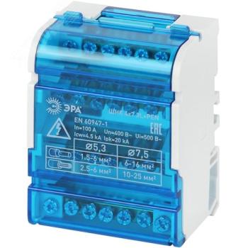 44110 Шины на DIN-рейку в корпусе (кросс-модуль) ШНК 4х7 3L+PEN ЭРА