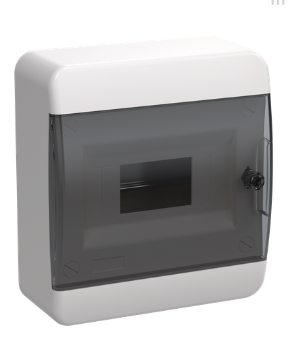 41415 Корпус ЩРН-П-8 TEKFOR IP41 черн. прозр. дверь пластик. IEK