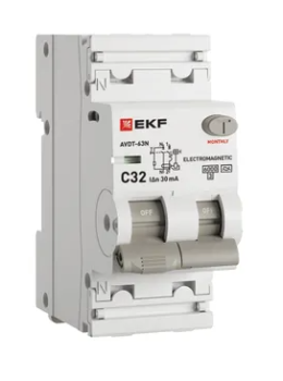8003 Дифференциальный автомат АВДТ-63 32А/30мА (характеристика С, эл-мех тип А)6кА EKF