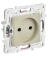 44119 Розетка SKANDY 10А без заземл. защ. шторки SK-R01B беж. IEK