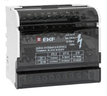 9621 Шина нулевая в корпусе (4x11) EKF PROxima