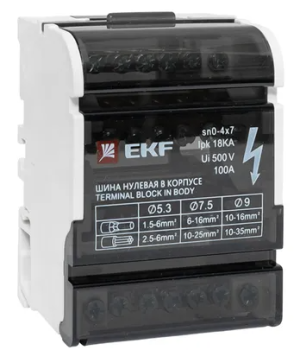 9623 Шина нулевая в корпусе (4x7) EKF PROxima