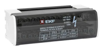9428 Шина нулевая в корпусе (2x15) EKF PROxima