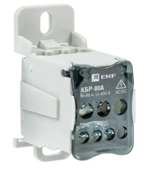 36595 Блок распределительный КБР на DIN-рейку и монтажную панель 80A EKF PROxima