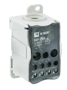 36596 Блок распределительный КБР на DIN-рейку и монтажную панель 250A EKF PROxima