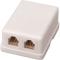 28316 Розетка телефонная внешняя, 2 порта UTP, RJ-14 (6P4C) Rexant