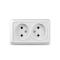 3436 Розетка 2-м ОП Олимп 16А IP20 без заземл. бел. UNIVersal