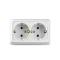 29010 Розетка 2-м ОП Олимп 16А IP20 с заземл. бел. UNIVersal