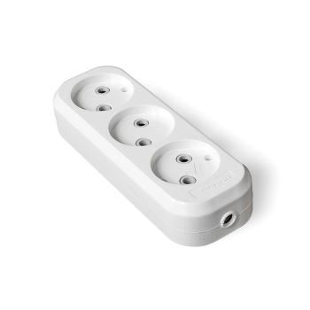 0525 Колодка удлинителя 3-м без заземл. АБС-пластик UNIVersal