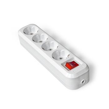 41132 Колодка удлинителя 4-м с заземл. с выкл. АБС-пластик UNIVersal