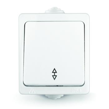 32386 Переключатель проходной 1-кл. ОП Аллегро 10А IP54 (еврослот) бел. UNIVersal