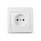 0183 Розетка 1-м СП Валери 16А IP20 без заземл. бел. UNIVersal