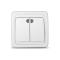 0189 Выключатель 2-кл. СП Валери 10А IP20 с подсветкой бел. UNIVersal