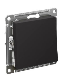 ***44246 Выключатель 1-кл. СП AtlasDesign 10А IP20 (сх. 1) 10AX механизм карбон SE