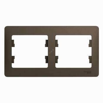 31462 Рамка 2-м Glossa горизонт. шоколад SE