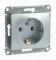 31513 Розетка 1-м СП Glossa 16А IP20 с заземл. механизм алюминий SE