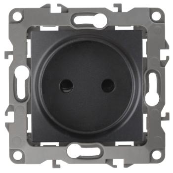 32612 Розетка 1-м СП Эра12 12-2105-05 16А IP20 16AX 250В 2P механизм антрацит Эра