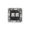 32669 Розетка компьютерная 2-м Эра12 RJ45 12-3108-05 антрацит Эра