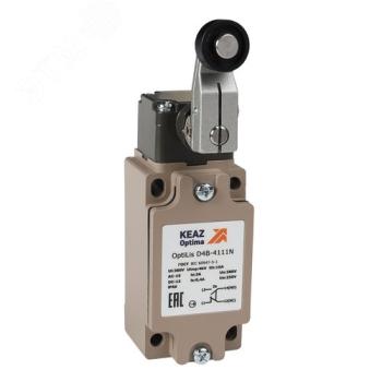 41140 Выключатель концевой OptiLiS D4B-4111N металлический рычаг с пластиковым роликом