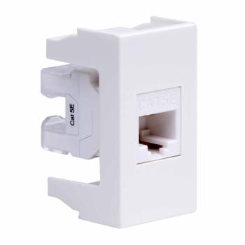 40343 Розетка компьютерная 1-м 1мод. Viva RJ45 кат.5E бел. DKC