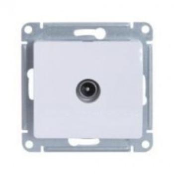 31860 Розетка телевизионная проходная TV 1-м СП Glossa 4дБ механизм белый SE