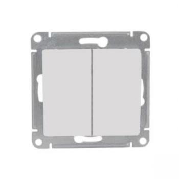 31862 Выключатель 2-кл. СП Glossa 10А IP20 (сх. 5) 10AX механизм белый SE