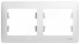 31863 Рамка 2-м Glossa горизонт. белый SE