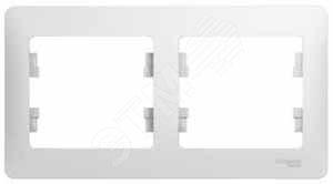 31863 Рамка 2-м Glossa горизонт. белый SE