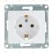 31883 Розетка 1-м СП Glossa 16А IP20 с заземл. механизм белый SE