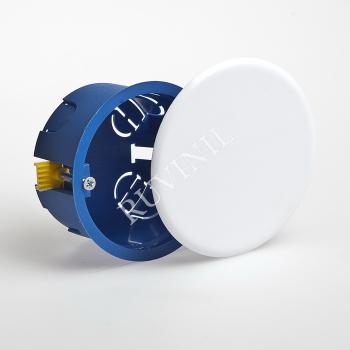 31987 Коробка распаячная ГСК для скрытой проводки пластиковые лапки D = 80 мм, Н = 45 10174 Ruvinil