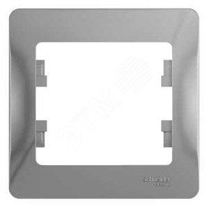 32246 Рамка 1-м Glossa алюминий SE