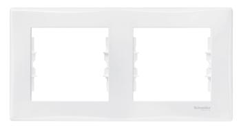 32481 Рамка 2 поста горизонтальная белый Sedna SE