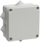 32586 Коробка распаячная КМ41233 для открытой проводки 100х100х50мм IP44 (RAL 7035, 6 гермовводов) I