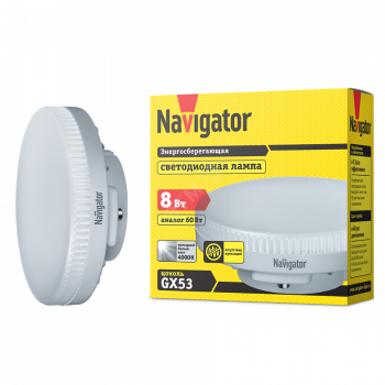 32877 Лампа светодиодная LED 8вт GX53 белый таблетка (71363 NLL-GX53)