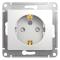 33066 Розетка 1-м СП Glossa 16А IP20 с заземл. защ. шторки механизм белый SE