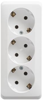 33134 Розетка 3-м ОП Этюд 16А IP20 250В с заземл. без защ. шторок бел. SE