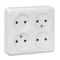33322 Розетка 4-м ОП Этюд 16А IP20 250В без заземл. без защ. шторок бел. SE