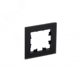 40315 Рамка 1-м AtlasDesign Nature матов. стекло черн. SE